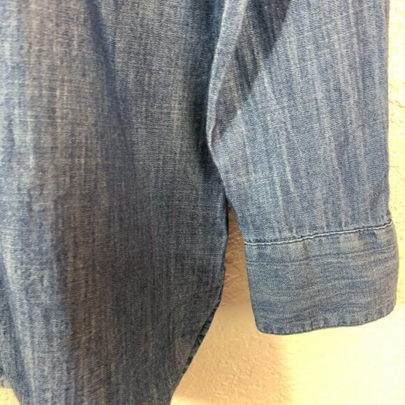 Loft "The Softened "L/S Chambray Button Front Shirt - Picture 4 of 9